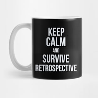 Developer Keep Calm and Survive Retrospective Mug